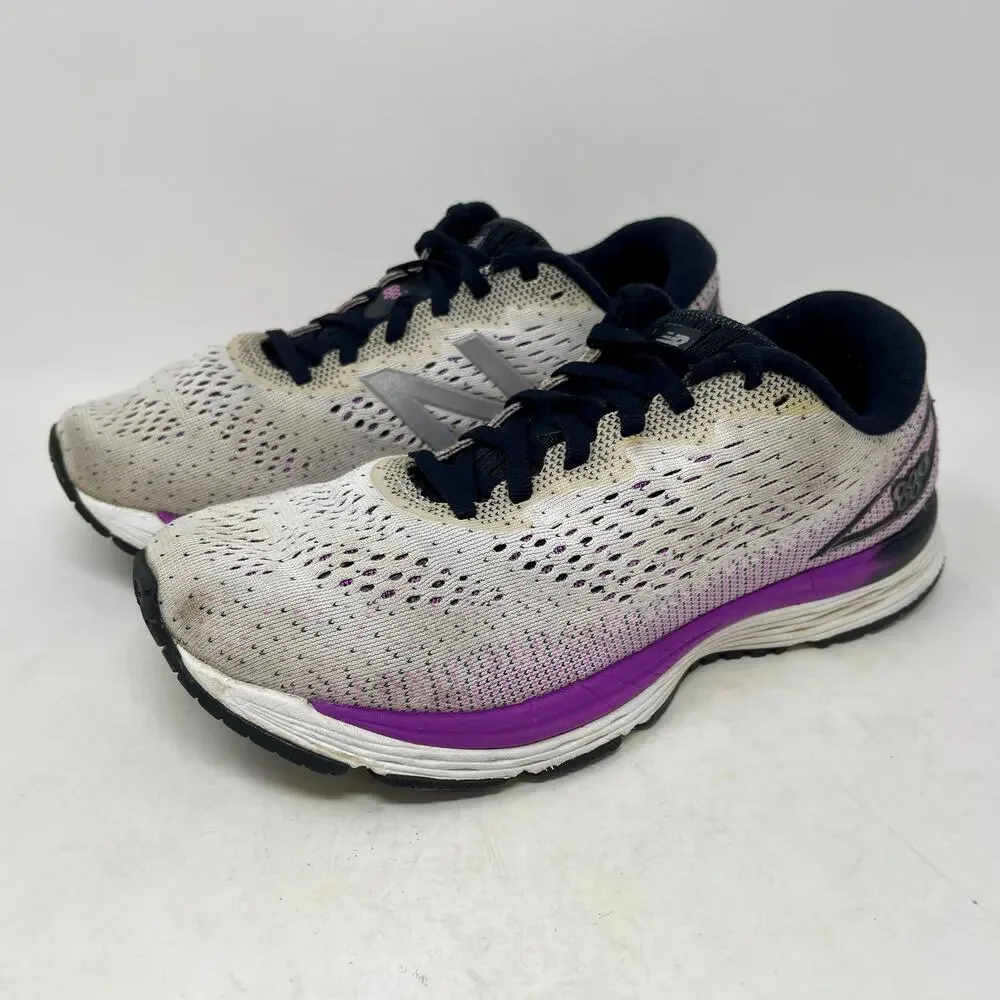 New Balance 880 Running Shoes Womens Sz 9 White Purple 1.144=I.10.4